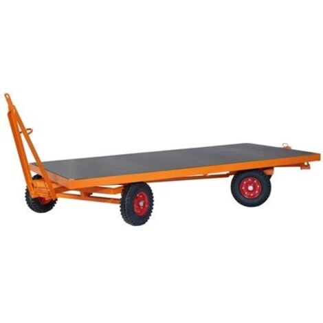 Rollcart Industrieanhänger mit 2-Achs- Drehschemel- Lenkung  2000x1000mm Luftbereifung 5000kg Tragkraft