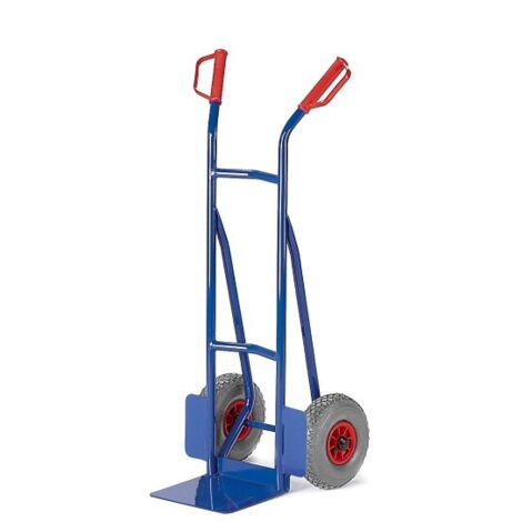 Rollcart kleine Stapelkarre aus Stahlrohr 300mm Schaufelbreite Vollgummi