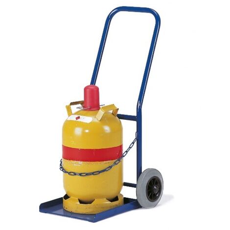 Rollcart Propangasflaschenroller 50kg Traglast für 1 Flasche Ø300mm Vollgummi