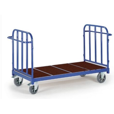 Rollcart Schwerer Doppel-Stirnwandwagen mit Holzboden 1300x880mm