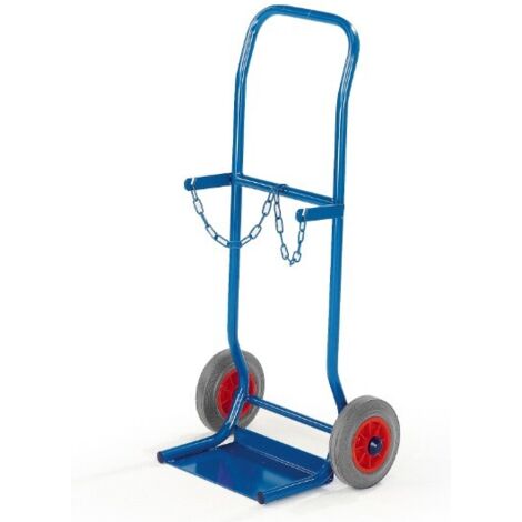 Rollcart Stahlflaschenkarre 100kg Traglast für 2 Flaschen a 10 Liter Vollgummi