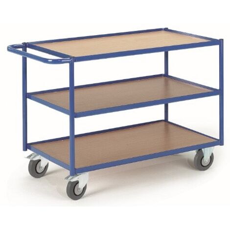 Rollcart Tischwagen mit 3 Etagen im Buchendekor 790x490mm