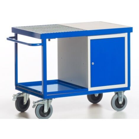 Rollcart Umwelt-Werkstattwagen mit Tischwanne und Abstellwanne