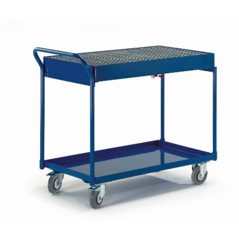 Rollcart Werkstattwagen mit 2 Blechwannen 300kg Tragkraft