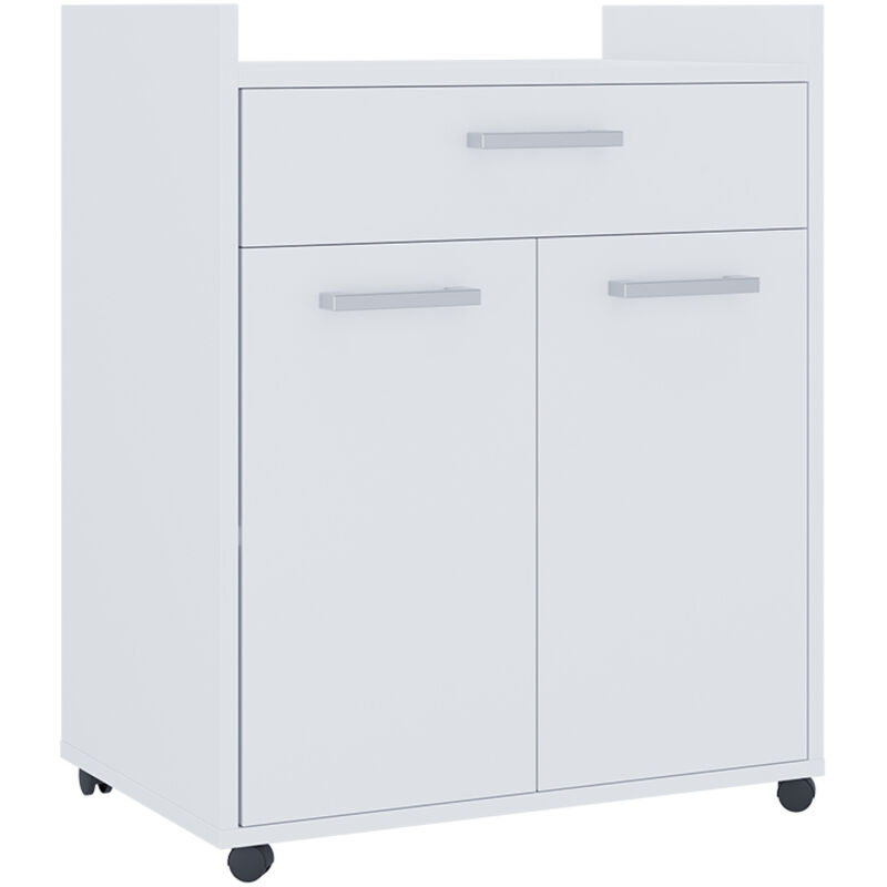 Rollcontainer Ansel, Weiß, 60 X 40 Cm Mit Schubladen, Vicco