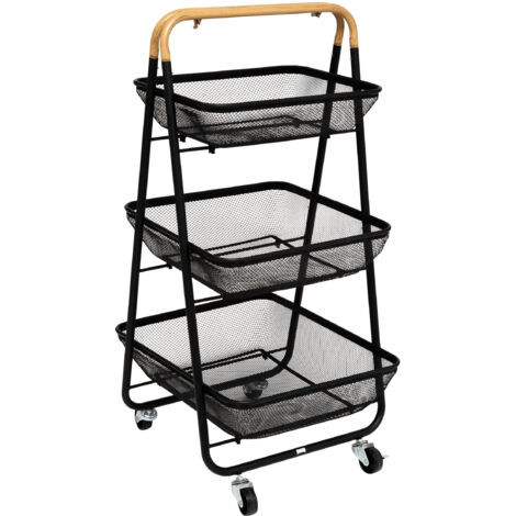 Rollcontainer mayaj 3 ebenen schwarz - 5five
