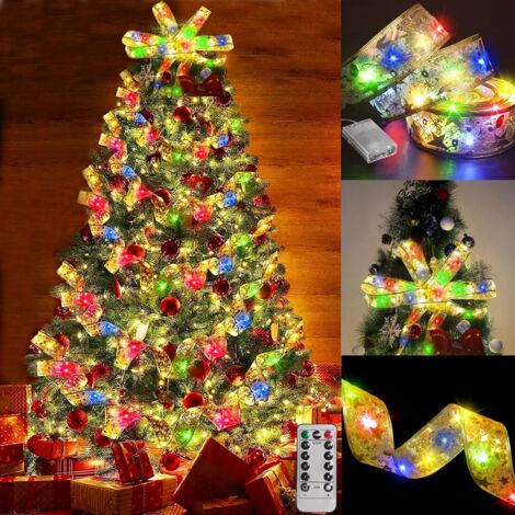 Rolle 10 m 100 LED Golddraht Weihnachtsbaumlichter, Lichterkette, Weihnachtslichtleiste für drinnen und draußen