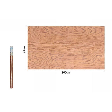 Rolle De Film Adhésif Pour Murs Effet Bois 45cmx2mt