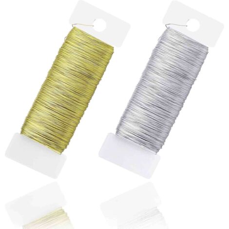 Rollen dünner Draht (0,35 mm x 50 m) – EINNENFFER – Ideal für Schmuckherstellung, Blumendekoration und DIY-Projekte, flexibel und langlebig