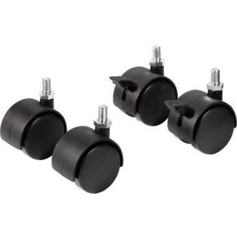 Rollen für Moderationstafel Moderationstafeln X-tra Line ECO PRO Kunststoff schwarz 4 St./Pack.