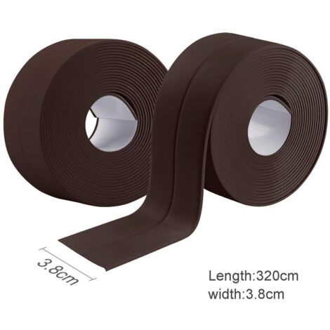 Rollen wasserdichtes selbstklebendes Dichtungsband, PVC-Klebeband für Wandabdichtung, Dusche, Toilette, Küche, Badezimmer (braun)