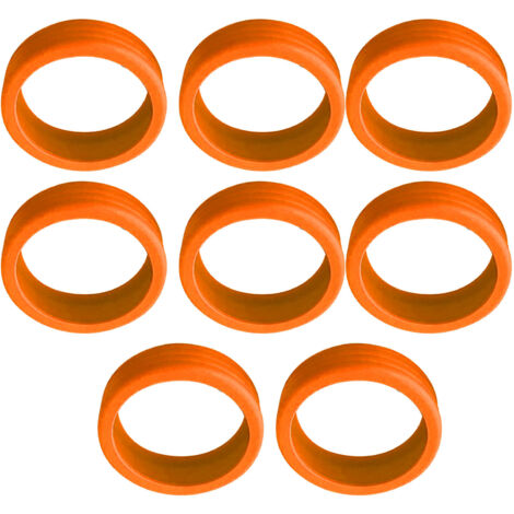 Rollenschoner für Koffer  Stoßdämpfendes, abriebfestes und geräuscharmes Gummi  8-teiliges Set  Orange