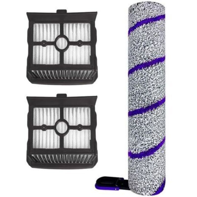 Roller brush with HEPA filter for vacuum cleaner Accessories for wet and dry floor cleaning system (1 roller brush + 2 HEPA)