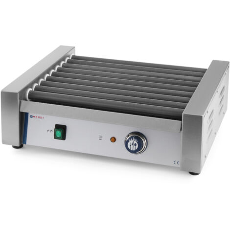 Roller grill, calentador de salchichas de 9 rodillos, 940W - Hendi 268605
