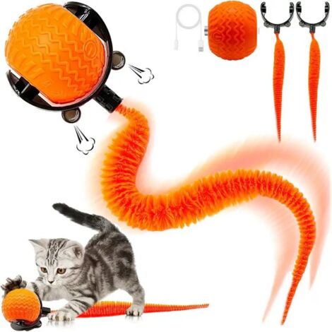 Rollerball pour chat, jouet interactif intelligent pour chat Self Rollerball, jouet électrique pour chat,360 ° rouler chaton ball