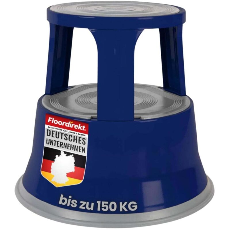 Casa Pura - Rollhocker Elefantenfuß Stahl T1 Blau