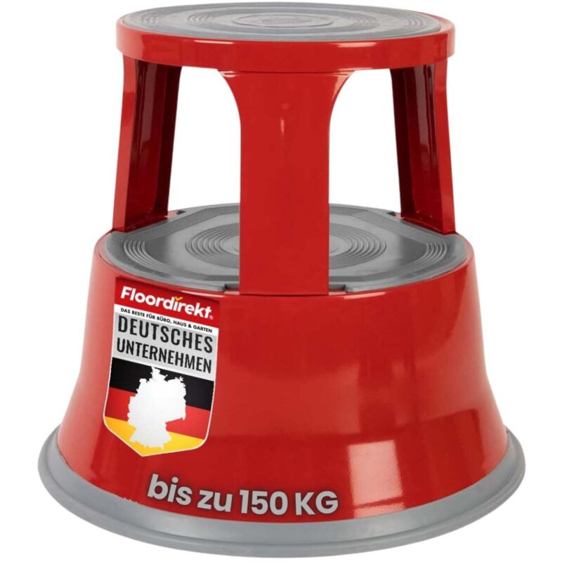 Casa Pura - Rollhocker Elefantenfuß Stahl T1 Rot
