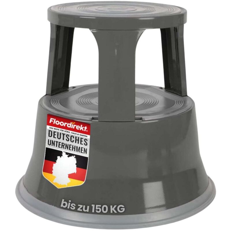 Casa Pura - Rollhocker Elefantenfuß Stahl T1 Grau