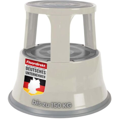 Rollhocker Elefantenfuß Stahl T1 Lichtgrau