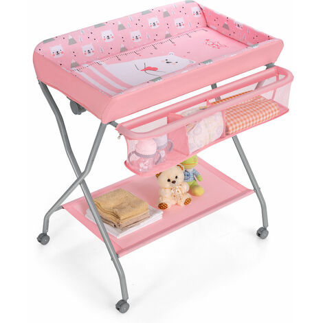 BEKA Portable Changing Table, Foldable Baby Changing Table, Changing  Station for Infant w/Waterproof Diaper Changing Table Pad, Adjustable  Height