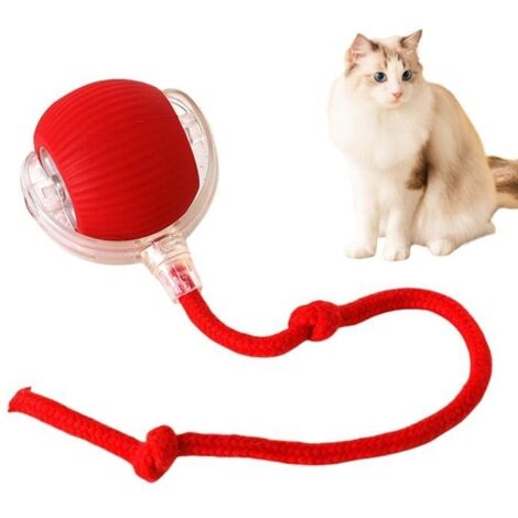Rolling Ball, Jouet interactif pour Chat, Boule électrique Automatique Rechargeable, Balle Interactive pour Chien avec lumière