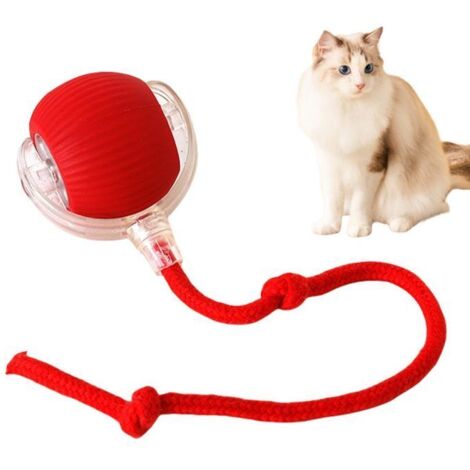 Rolling Ball, Jouet interactif pour Chat, Boule électrique Automatique Rechargeable, Balle Interactive pour Chien avec lumière