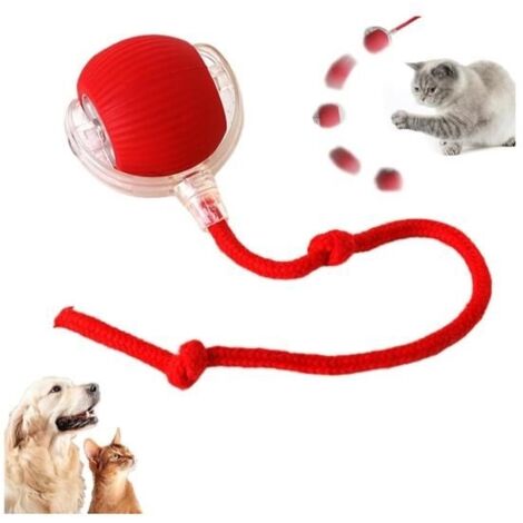 Rolling Ball, Jouet interactif pour Chat, Boule électrique Automatique Rechargeable, Balle Interactive pour Chien lumière