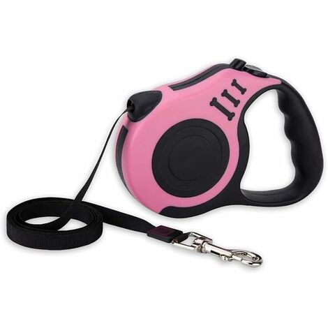 Rollleine für kleine, mittlere und große Hunde, rosa, 3 m