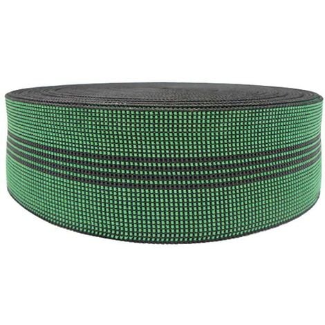 rollo 100 metros de cincha elástica verde elasticidad 40% ancho cincha 60