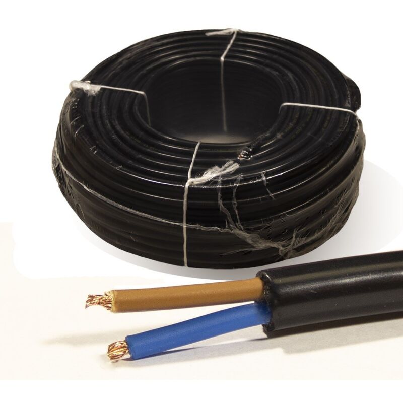 

Rollo 100 mtrs. Manguera 2X1mm² flexible H05VV-F 500V Negra