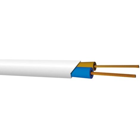 Rollo 100M Manguera plana (2x0.75mm) Blanco