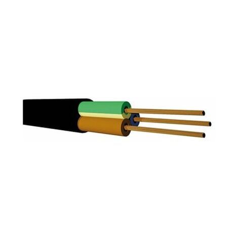 Cable al corte metros Manguera 2X1,5 mm Negro. FLEXIBLE PVC RV-K 0,6/1KV  -CPR