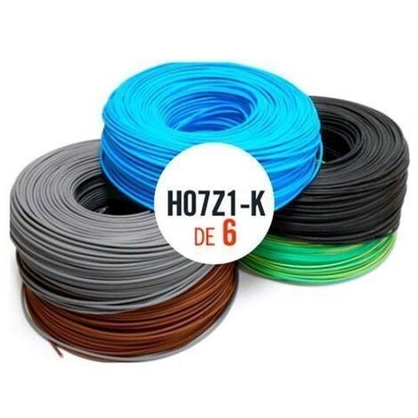 Rollo 100mtrs 6 mm. Cable Flexible Libre de Halogeno  Negro