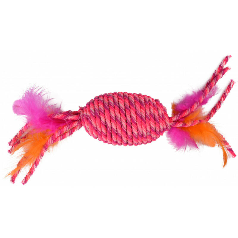 

rollo BIBI rosa de 29 cm. Juguete para gatos.