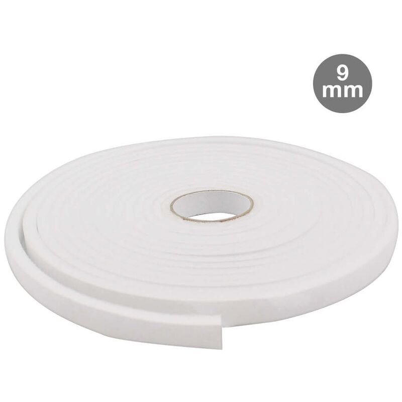 

Burlete adhesivo espuma 9mm - 10M Blanco