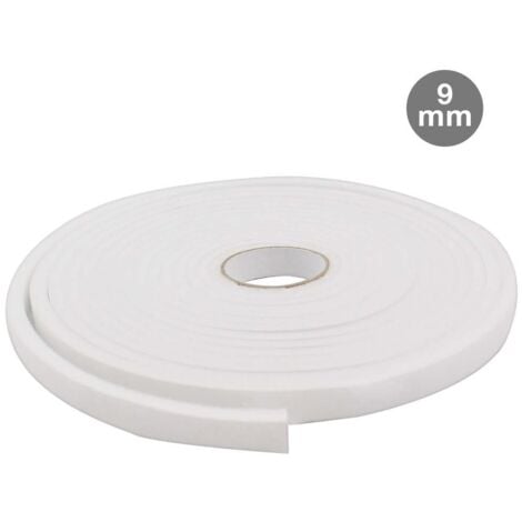 GSC Burlete adhesivo espuma 9mm - 10M Blanco