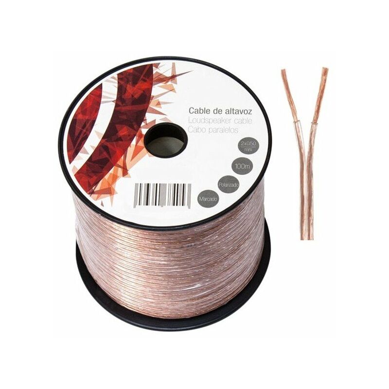 

Rollo Cable Altavoz 2X0,75 100M. Transparente