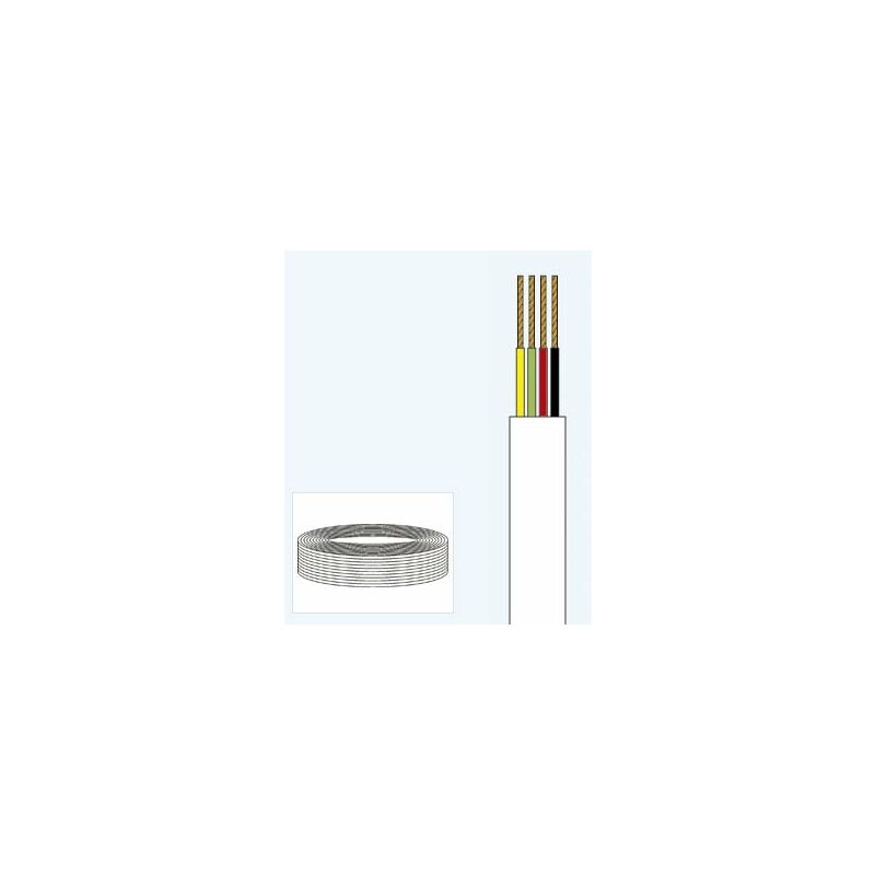 

Rollo Cable Telef.Plano 100 Mt 4Hilos Blanco