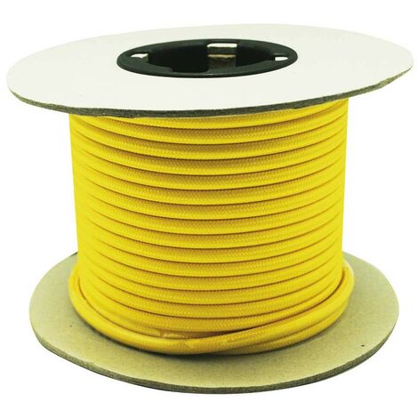Rollo cable textil amarillo
