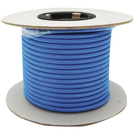 Rollo cable textil azul