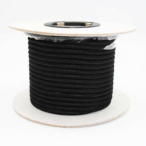 Rollo cable textil negro