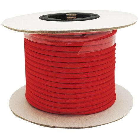 Rollo cable textil rojo