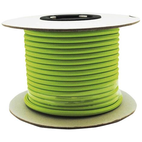 Rollo cable textil verde