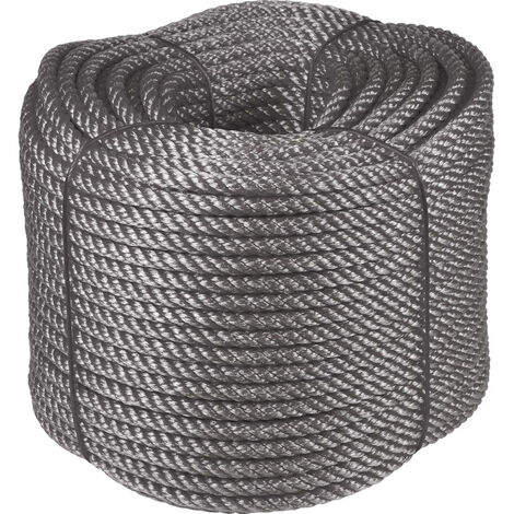 Rollo cuerda de polietileno - Gris - 100 m - 16 mm