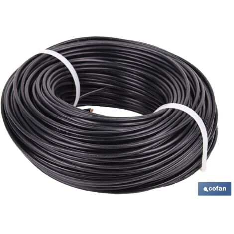 Rollo de 100 metros de cable flexible H07V-K 1x4mm² recubierto en PVC color negro