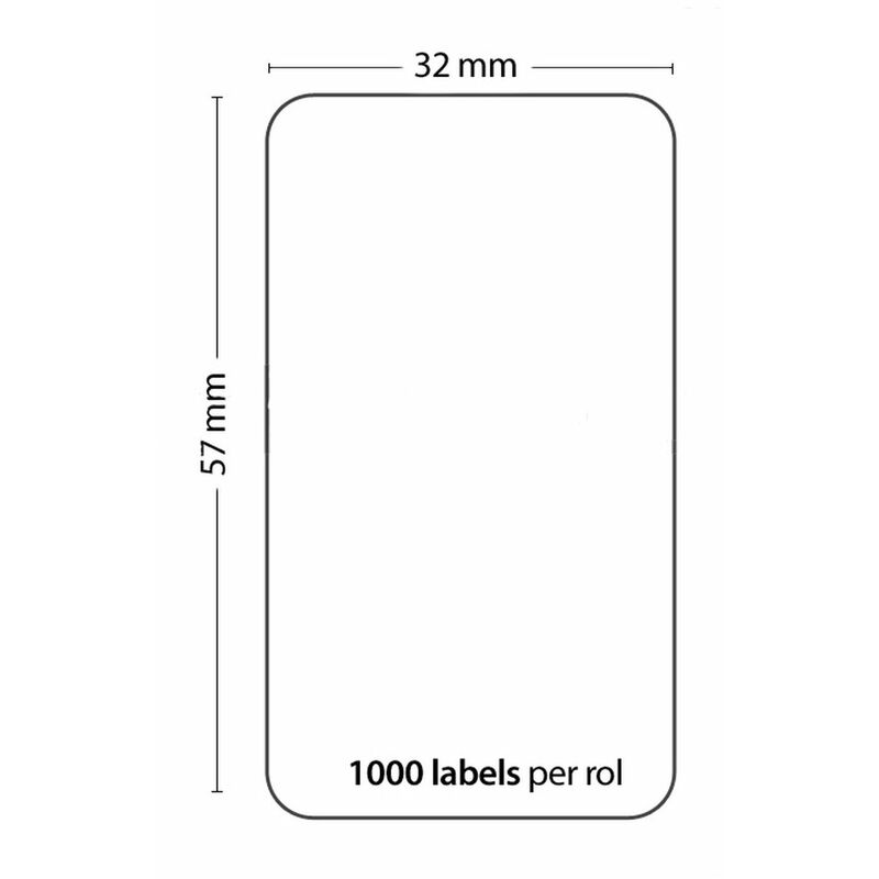 

Rollo de 1000 Etiquetas Adhesivas tamaño 57mm*32mm*1000 Unidades compatible Dymo11354