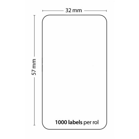 Rollo de 1000 Etiquetas Adhesivas tamaño 57mm32mm1000 Unidades compatible Dymo11354