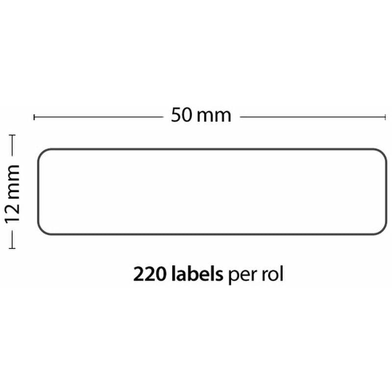 

Rollo de 220 Etiquetas Adhesivas tamaño 50*12MM*1500 Unidades compatible Dymo99017