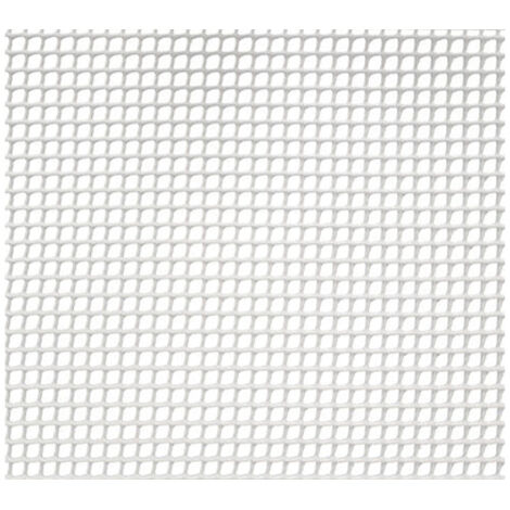 Rollo de 25 metros de tela plástica 'Cuadranet' de 1 metro de alto (con espacios de 5x5mm) color blanco
