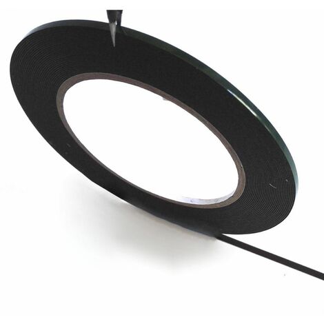 Rollo de 3mm, 0.5mm de espesor Cinta adhesiva espuma  doble cara negra  20 metros
